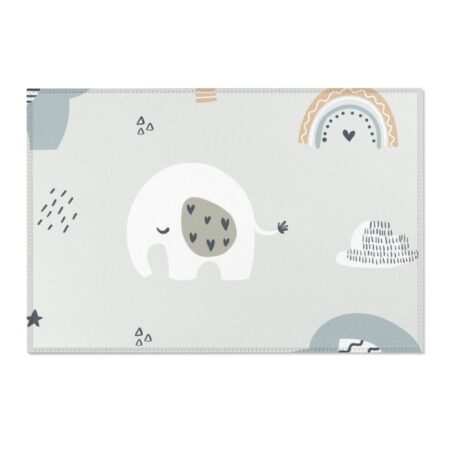 Whimsical Elephant Area Rug for Nurseries and Playrooms