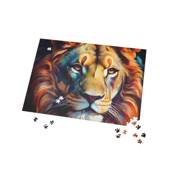 Majestic Lion Puzzle - 96/252/500/1000-Piece Colorful Artwork for Animal Lovers and Puzzle Enthusiasts - Image 5
