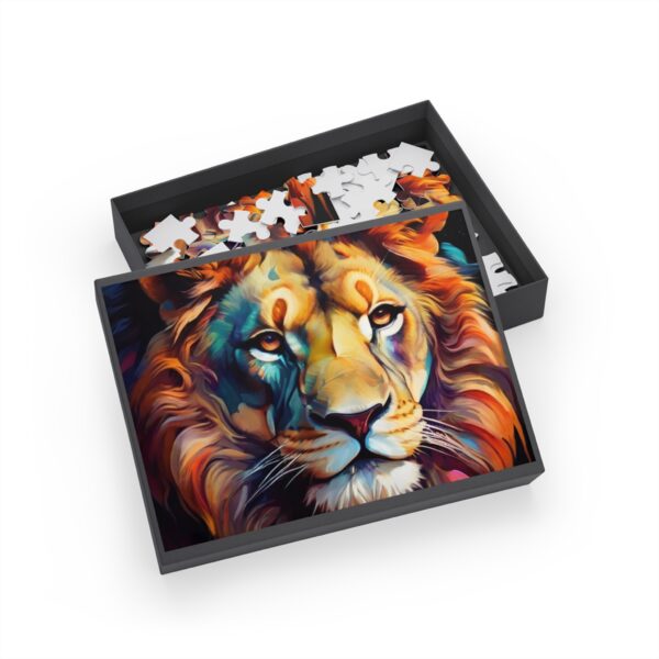 Majestic Lion Puzzle - 96/252/500/1000-Piece Colorful Artwork for Animal Lovers and Puzzle Enthusiasts - Image 9