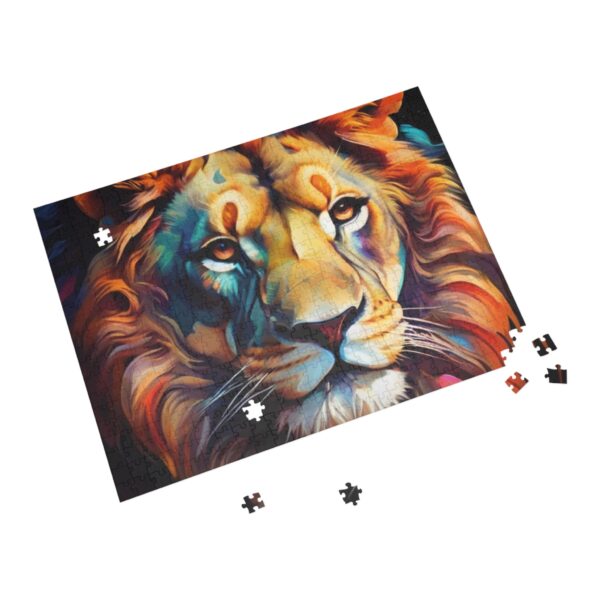 Majestic Lion Puzzle - 96/252/500/1000-Piece Colorful Artwork for Animal Lovers and Puzzle Enthusiasts - Image 2