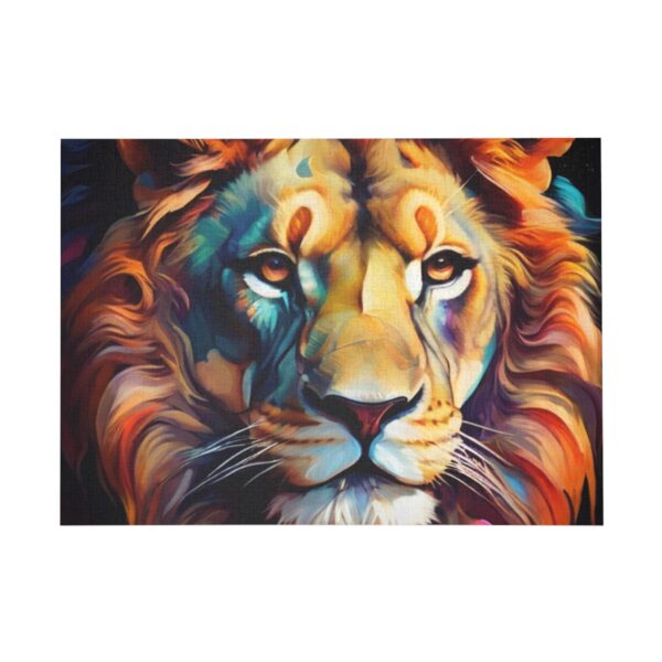 Majestic Lion Puzzle - 96/252/500/1000-Piece Colorful Artwork for Animal Lovers and Puzzle Enthusiasts - Image 4