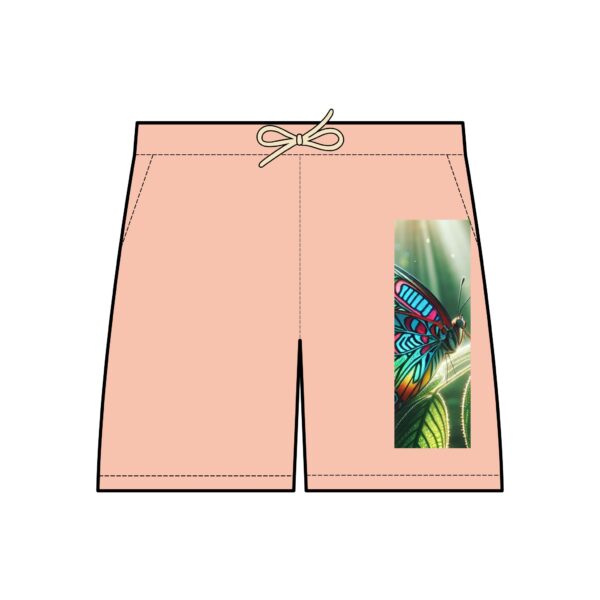 Butterfly Print Fleece Sweat Shorts - Lightweight & Cozy - Image 2