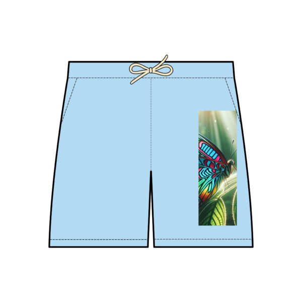 Butterfly Print Fleece Sweat Shorts - Lightweight & Cozy - Image 4