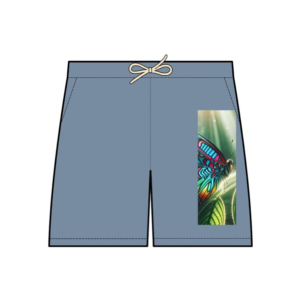 Butterfly Print Fleece Sweat Shorts - Lightweight & Cozy - Image 5