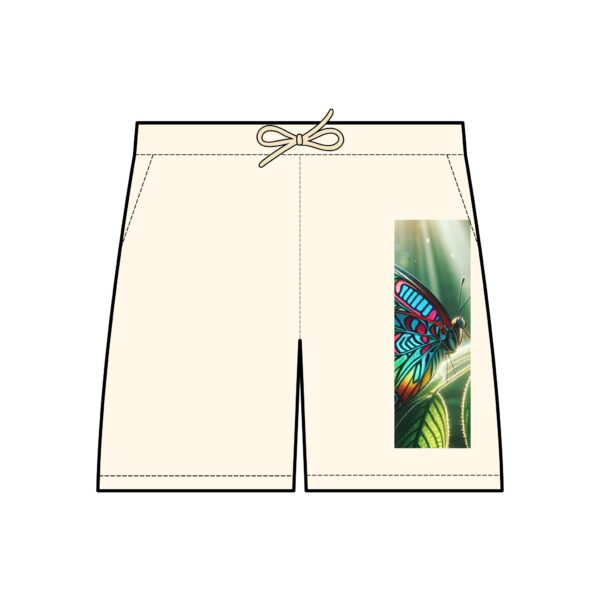 Butterfly Print Fleece Sweat Shorts - Lightweight & Cozy